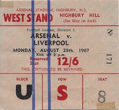 Arsenal 28 Aug 1967 - LFChistory.net