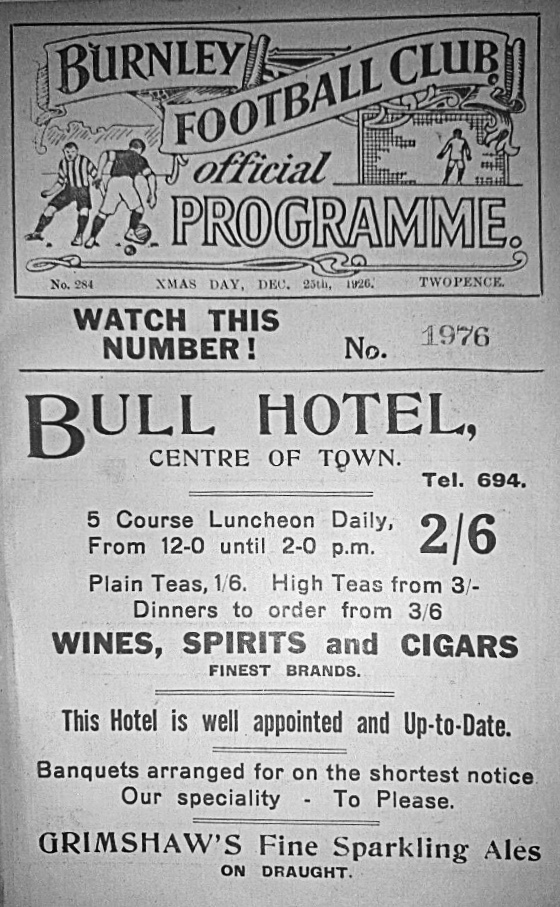 Burnley 25 Dec 1926 - LFChistory.net