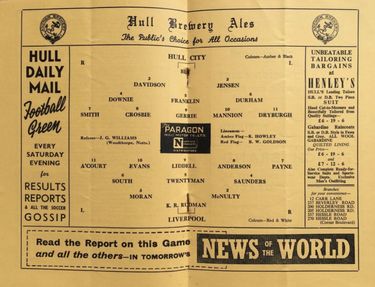 Hull City 26 Mar 1955 LFChistory Hull City 26 Mar 1955 LFChistory