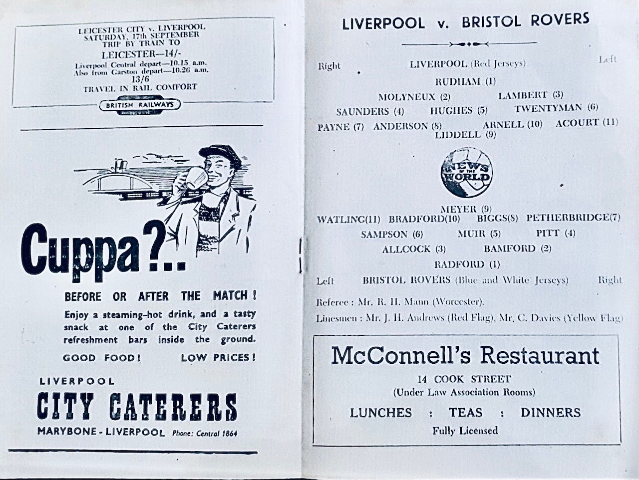Bristol Rovers 07 Sep 1955 LFChistory Bristol Rovers 07 Sep 1955 LFChistory
