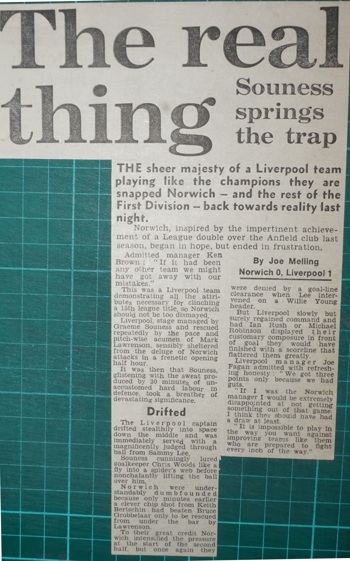Souness springs the trap - 31 August 1983