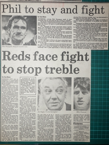 Reds face fight to win treble