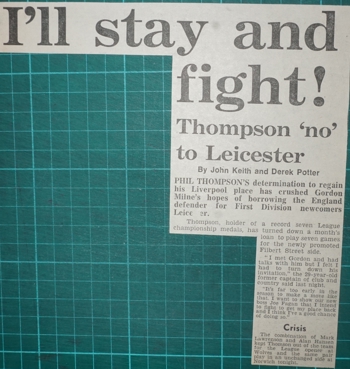 I'll stay and fight, says Phil Thompson