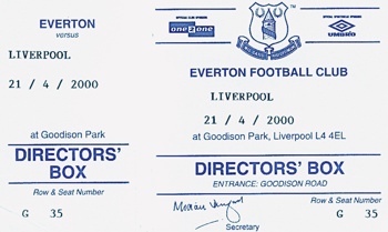Directors Box Ticket