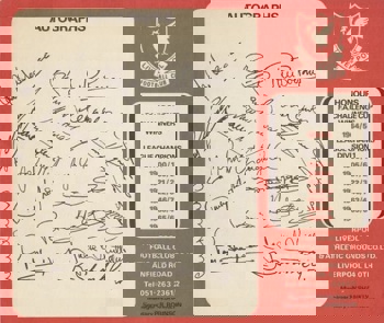 LFC Autograph Sheet