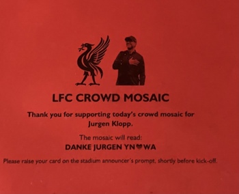 LFC Crowd Mosaic Red Card