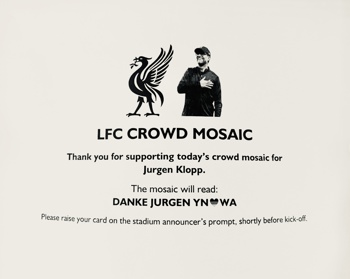 LFC Crowd Mosaic White Card