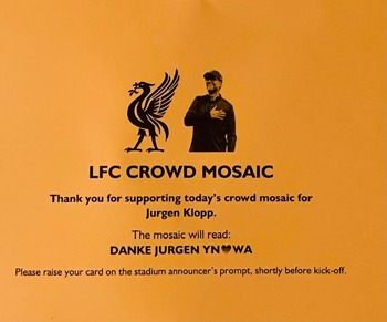 LFC Crowd Mosaic Yellow Card