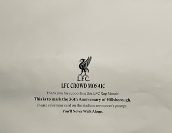 LFC Crowd Mosiac - White Card