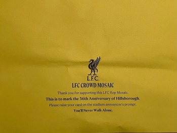 LFC Crowd Mosiac - Yellow Card