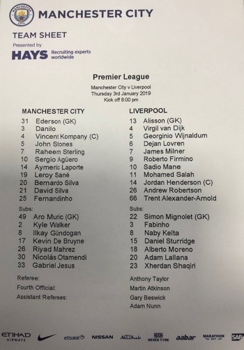 Official TeamSheet