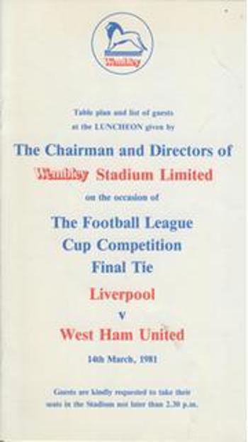 Pre Match Luncheon Programme