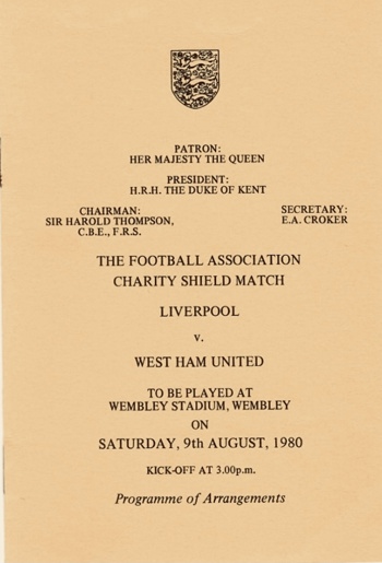 Programme of Arrangements Cover