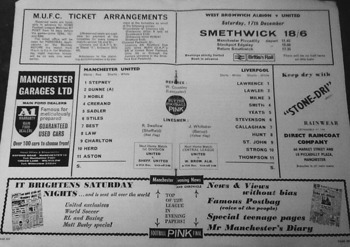 Match programme (Lineups)