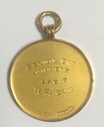 Winners Medal Back - Willie Fagan
