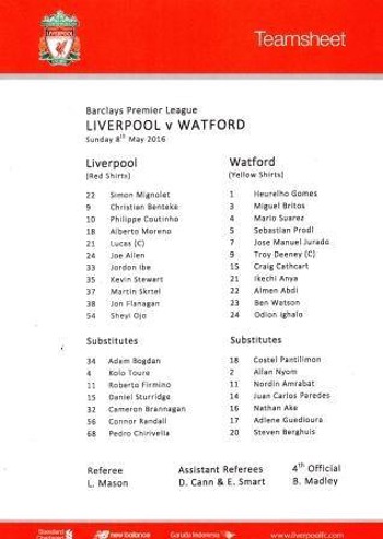 Teamsheet