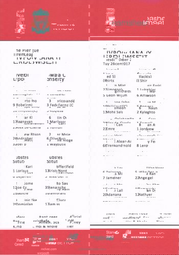 Teamsheet