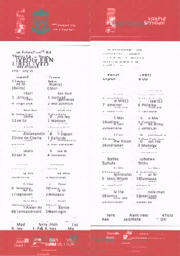 Teamsheet