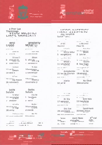 Teamsheet