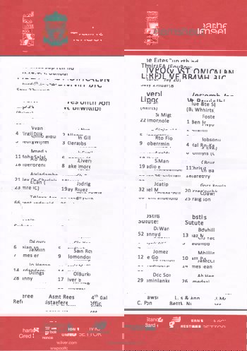 Teamsheet