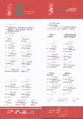 Teamsheet