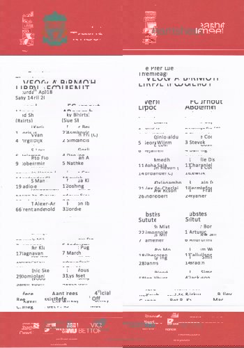 Teamsheet