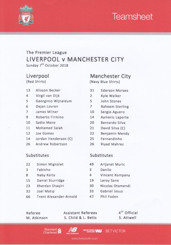 Teamsheet