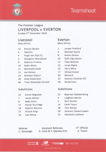 Teamsheet