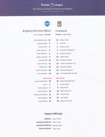 Teamsheet