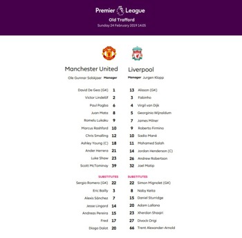 Teamsheet