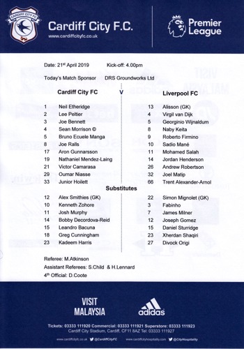 Teamsheet