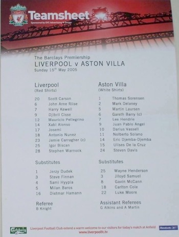 Teamsheet