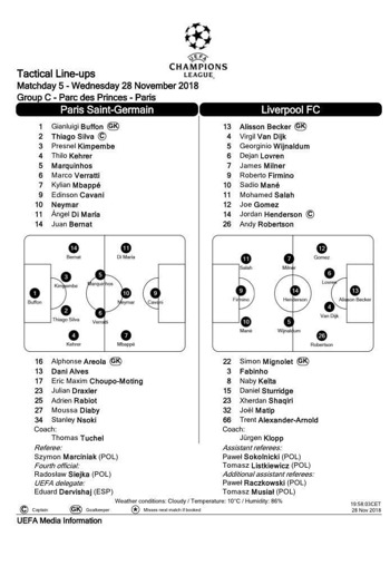 UEFA TeamSheet