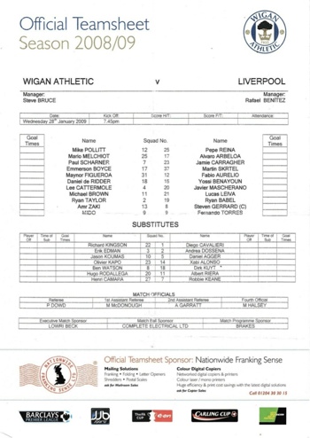 Teamsheet