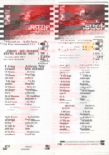 Teamsheet