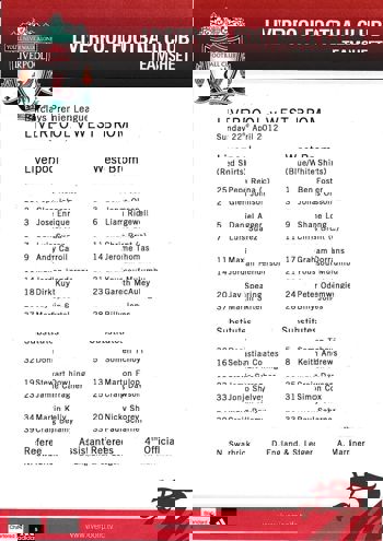 Teamsheets