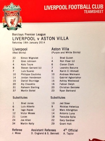 Teamsheet