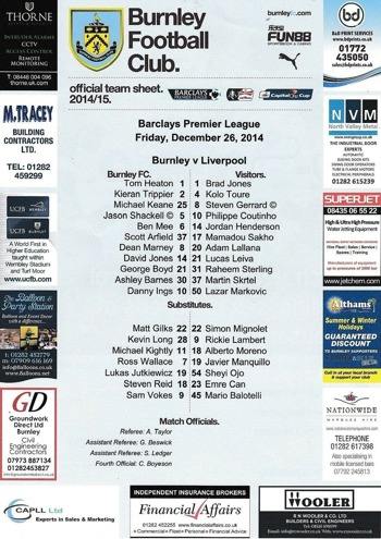 Teamsheets