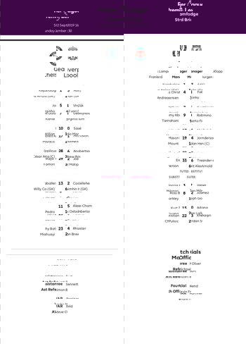 Teamsheet