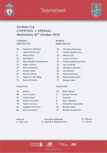 Teamsheet
