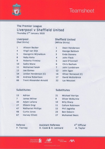 Teamsheet