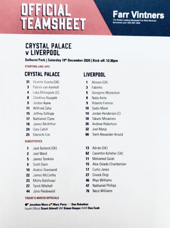 Teamsheet