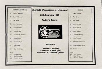 Teamsheet