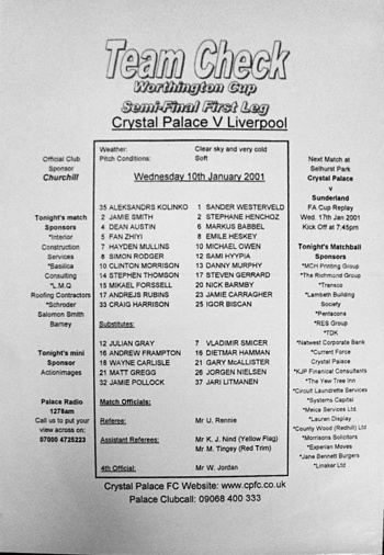 Teamsheet