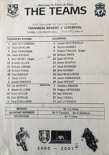 Teamsheet