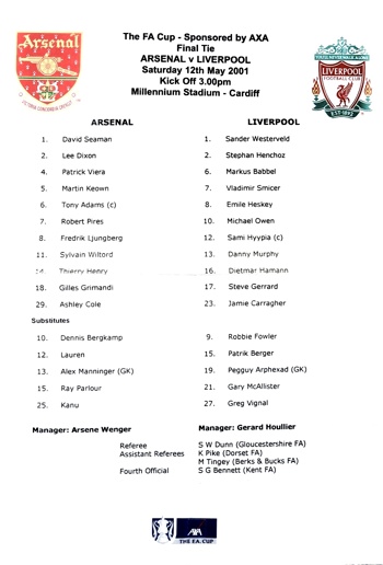 Teamsheet
