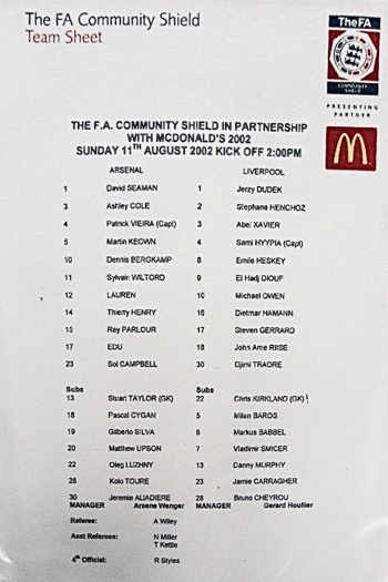 Teamsheet