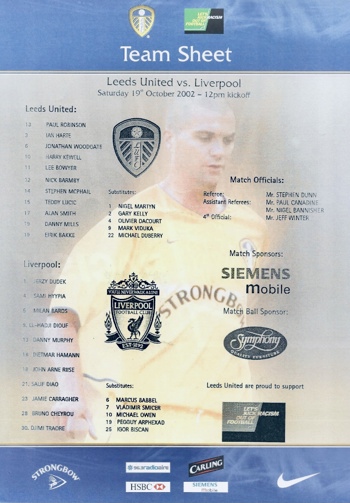Teamsheet