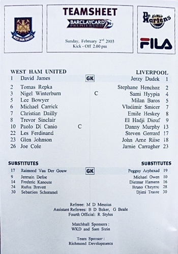 Teamsheet