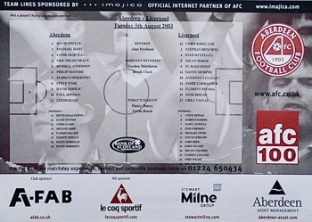 Teamsheet